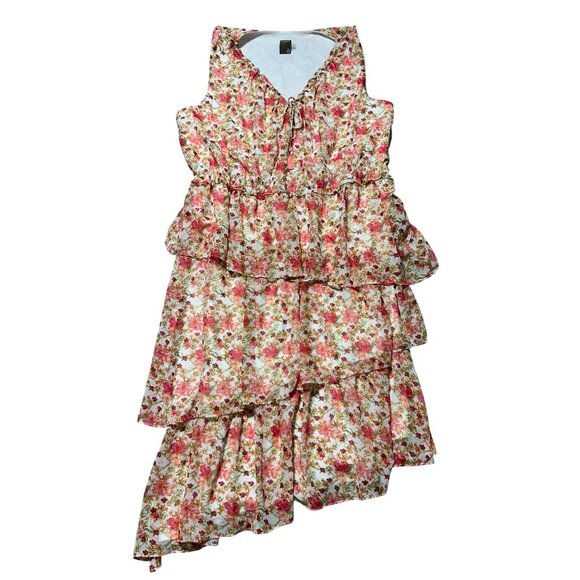 NWT TAYLOR Womens Sz 22W Floral Sleeveless Elastic Waist Lined Maxi Dress - Picture 1 of 10